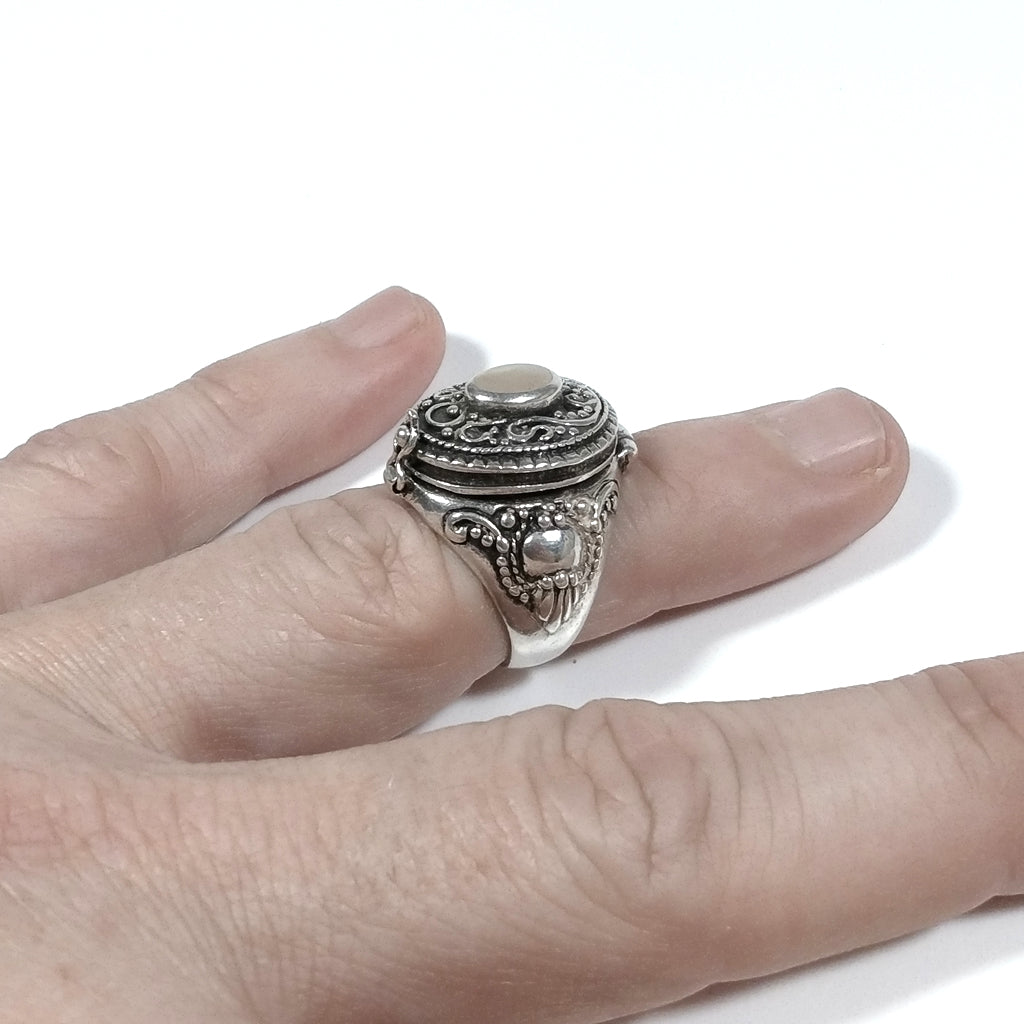 Anello veleno in argento 925 ANELLO artigianale Madreperla | GIOIELLI IN ARGENTO