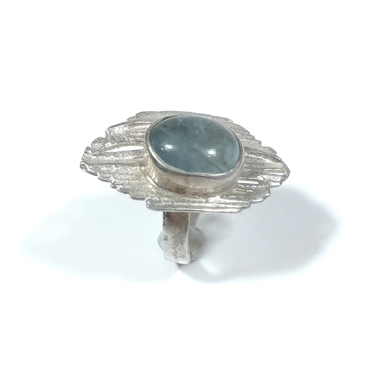 Anello con pietra in argento 925 ANELLO artigianale Acquamarina | GIOIELLI IN ARGENTO