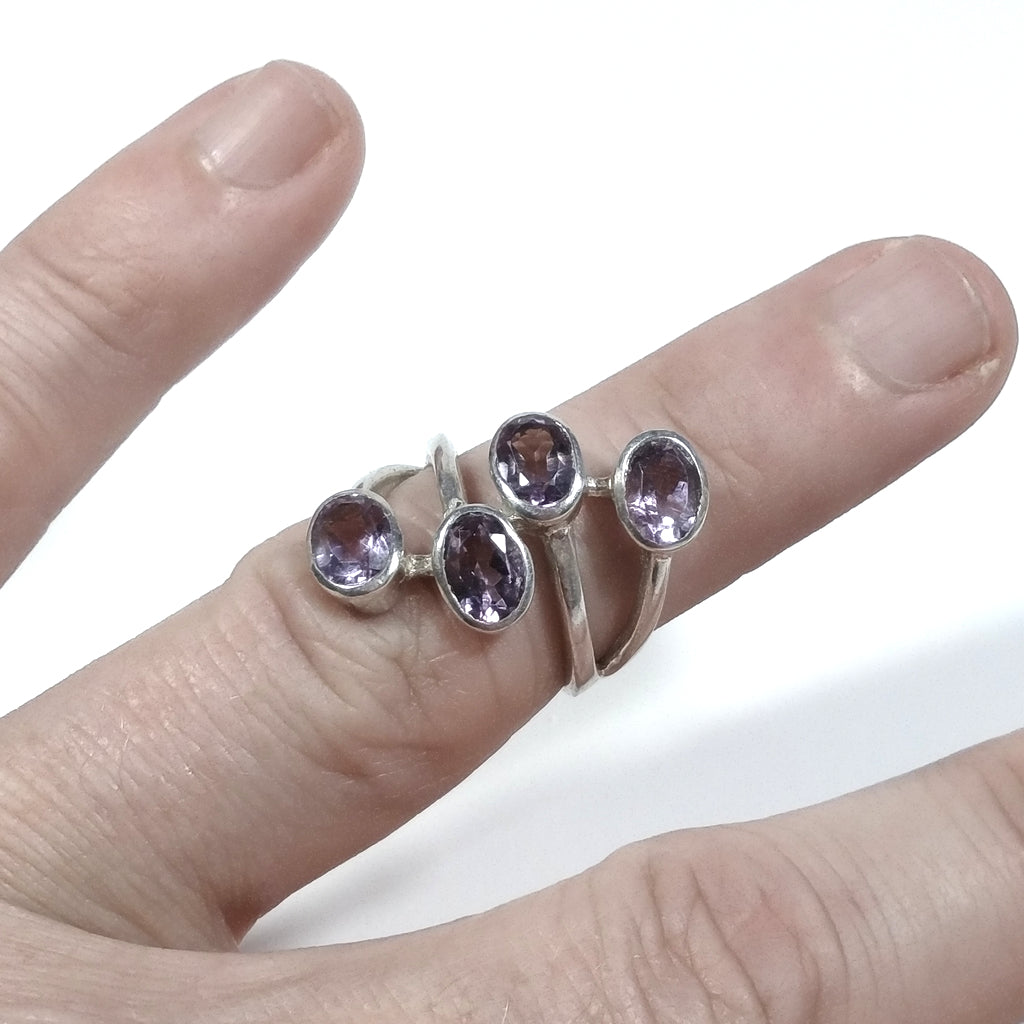 Anello con pietra in argento 925ANELLO artigianaleAmetista | GIOIELLI IN ARGENTO