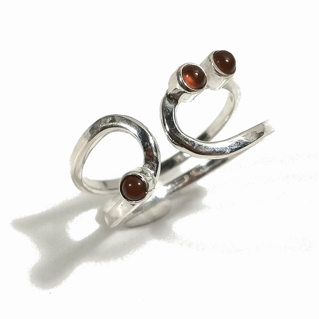 Minimal design RING in 925 silver with STONES | Contemporary jewelry
