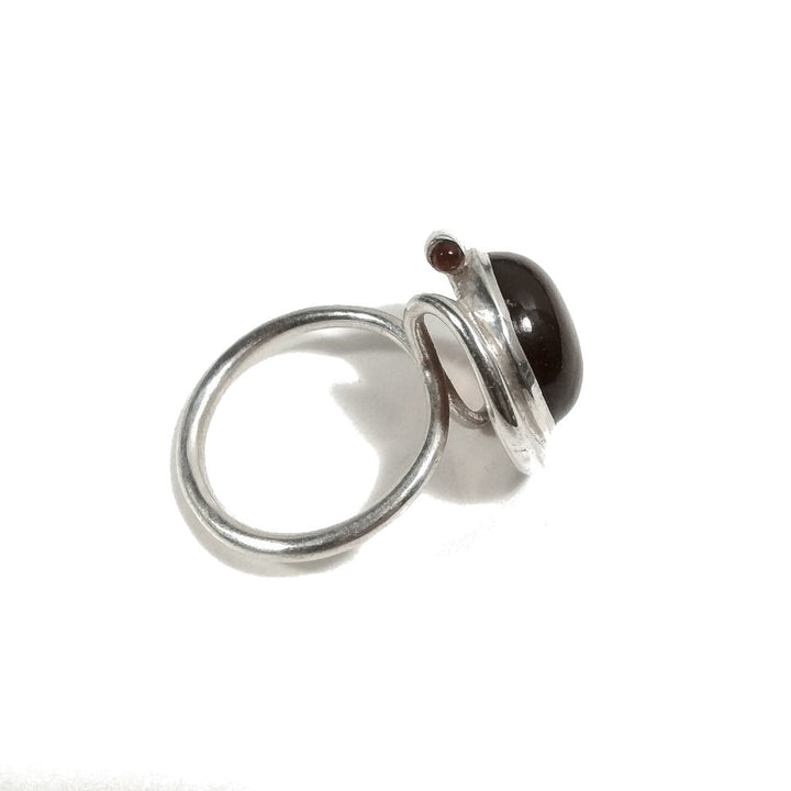 ANELLO artigianale in argento 925 con CORNIOLA | Gioielli in argento