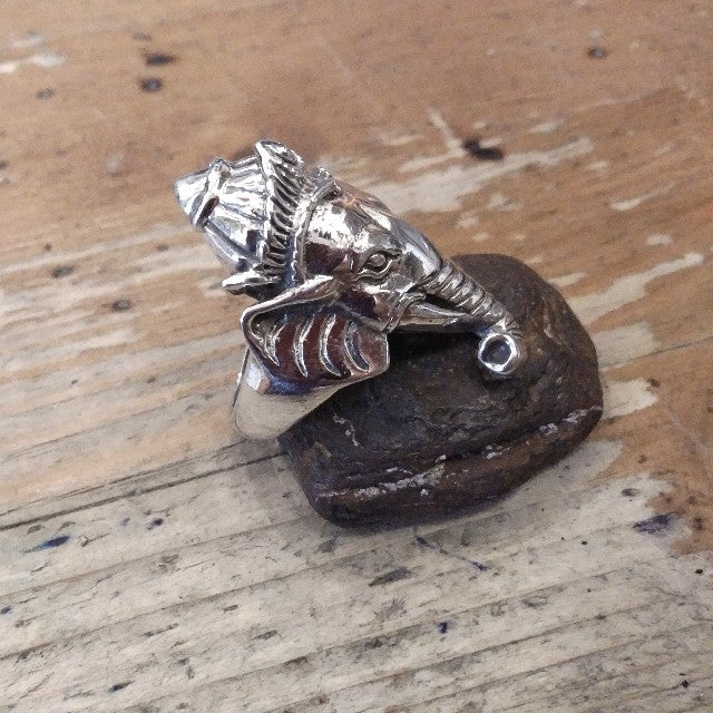 Anello in argento 925 testa di ELEFANTE