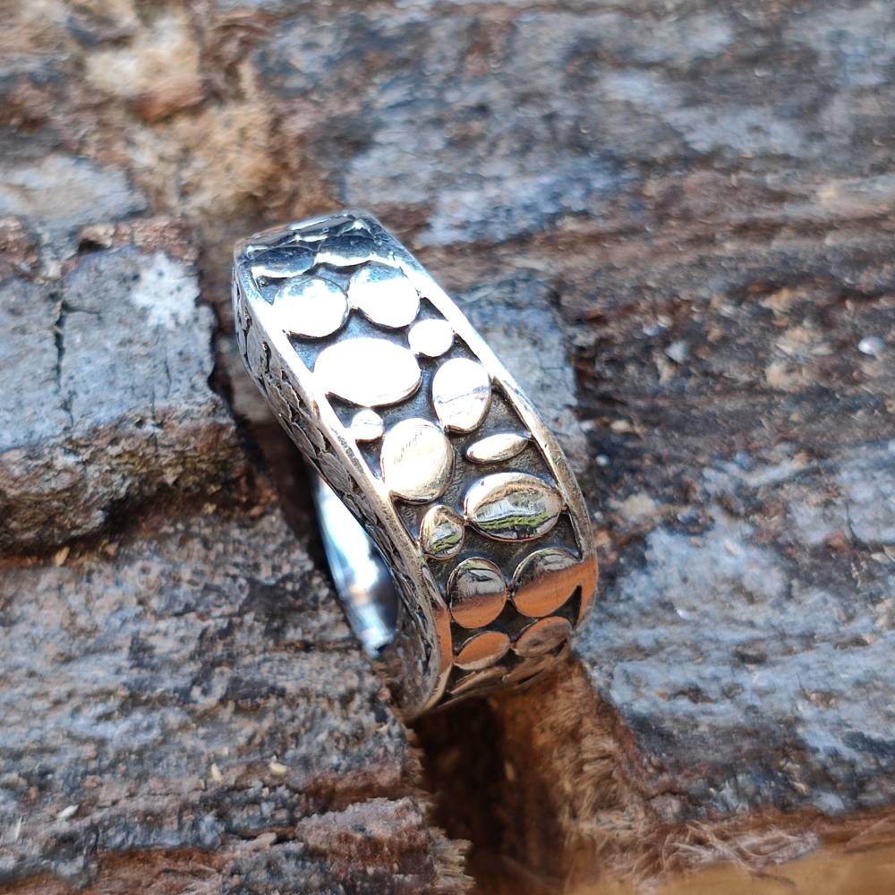 Anello etnico in argento 925 artigianale - DEVANAND