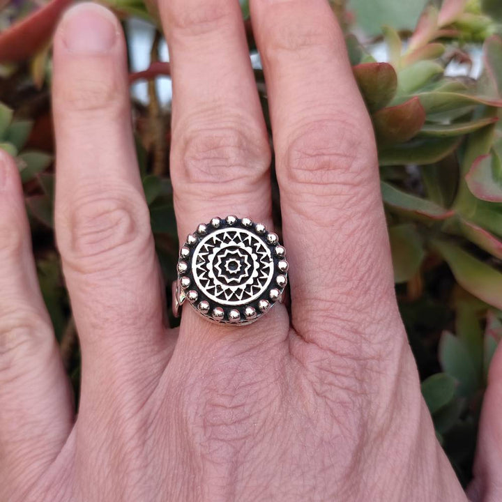 ANELLO ETNICO DEVANG in argento 925 ANELLO artigianale | ANELLO ARGENTO