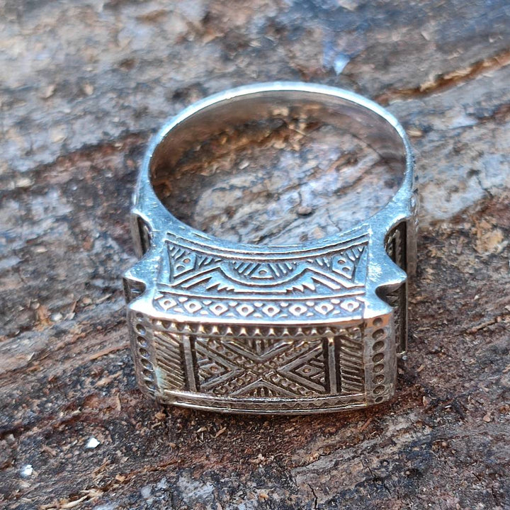 ANELLO ETNICO DHANANAD in argento 925 ANELLO artigianale | ANELLO ARGENTO