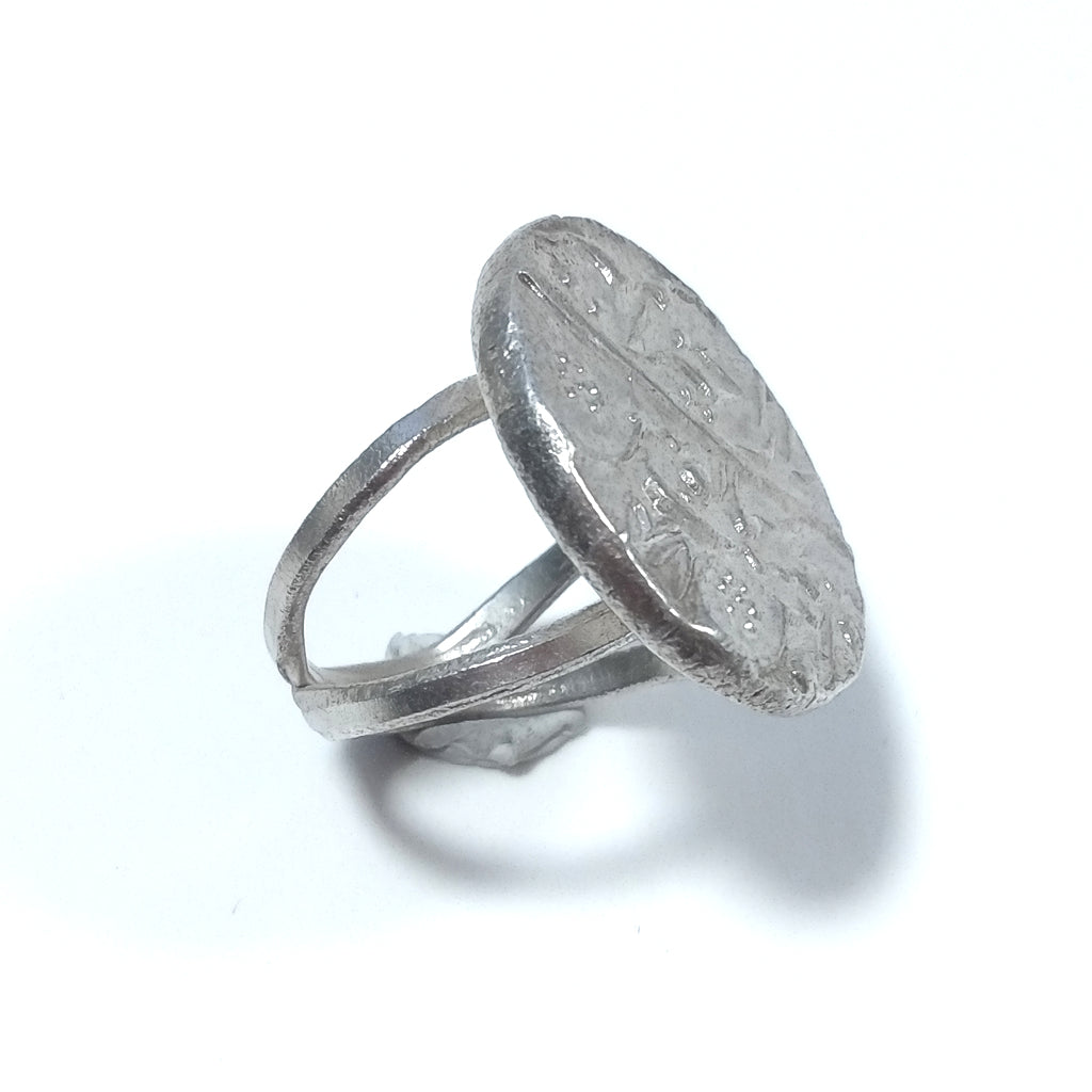 Anello con MONETA in argento antico ANELLO artigianale