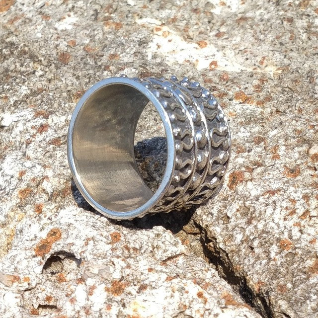 ANELLO etnico CHANDA in argento 925 ANELLO artigianale | ANELLI ARGENTO