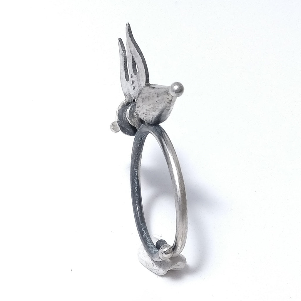 ETNICO | Anello in argento 925 TRIDENTE di Shiva - GIOIELLI
