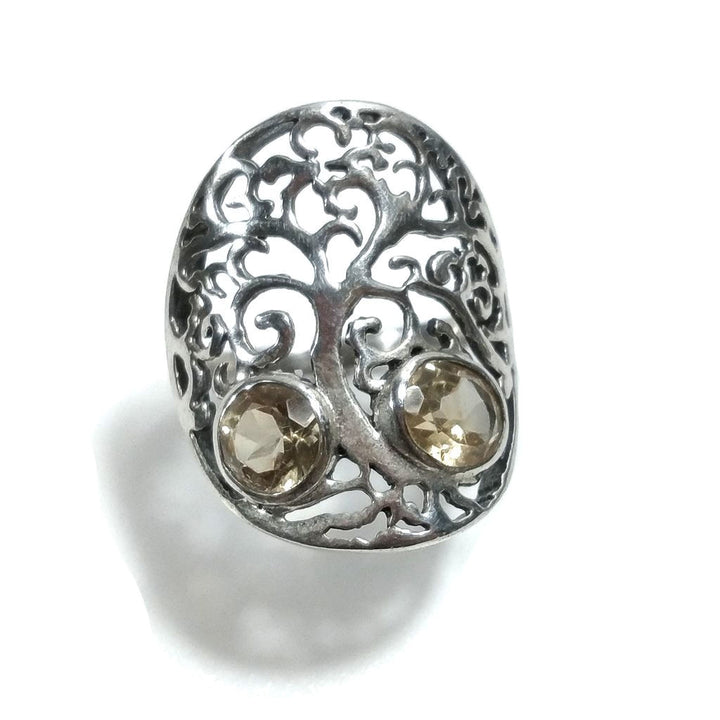 925 silver Tree of LIFE RING with Stone