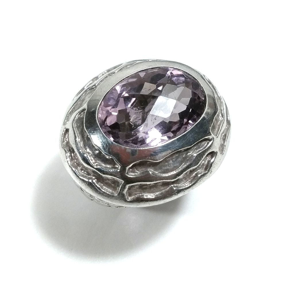 Anello con pietra in argento 925 con Ametista | GIOIELLI IN ARGENTO