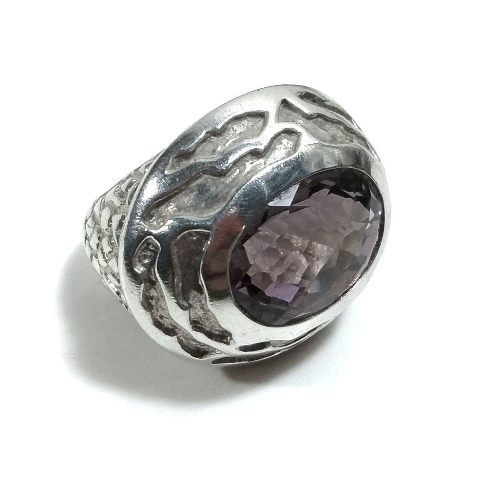 Anello con pietra in argento 925 con Ametista | GIOIELLI IN ARGENTO