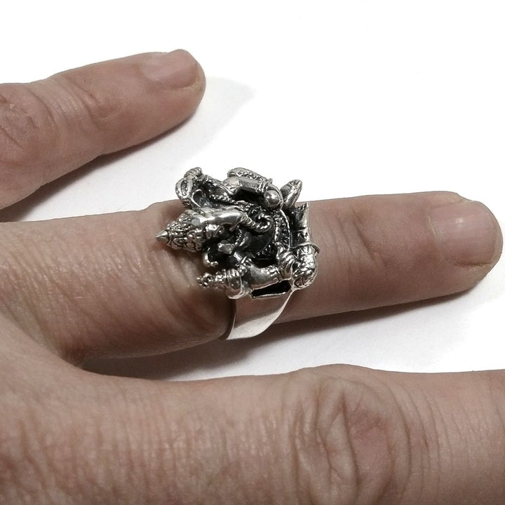 ANELLO GANESH in argento 925 | Gioielli etnici | Shiva