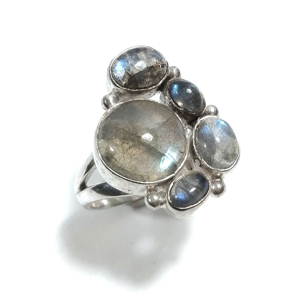 Anello con pietra in argento 925 con Labradorite | GIOIELLI IN ARGENTO