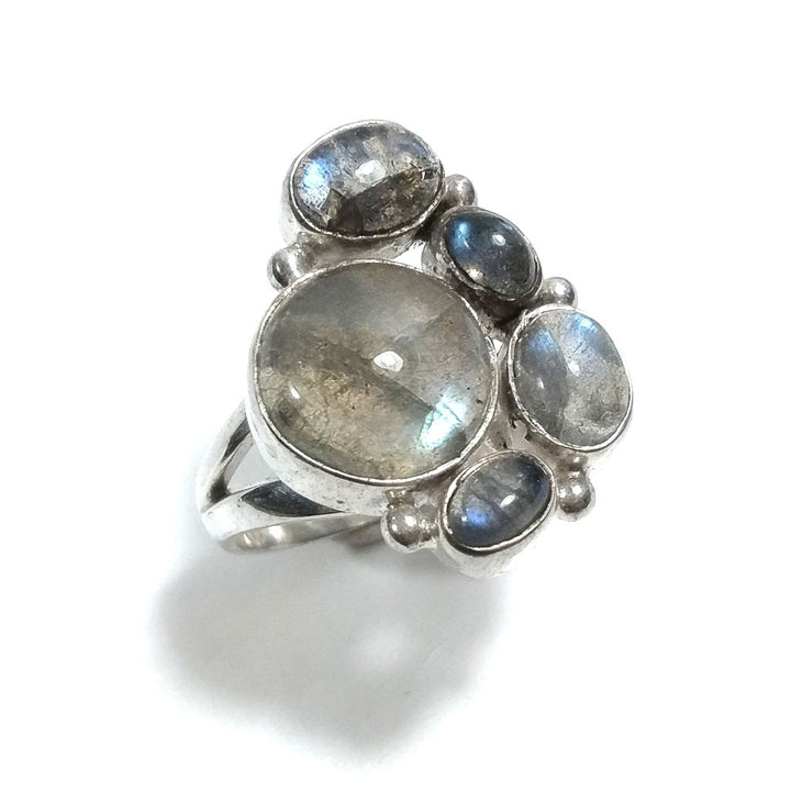 Anello con pietra in argento 925 con Labradorite | GIOIELLI IN ARGENTO