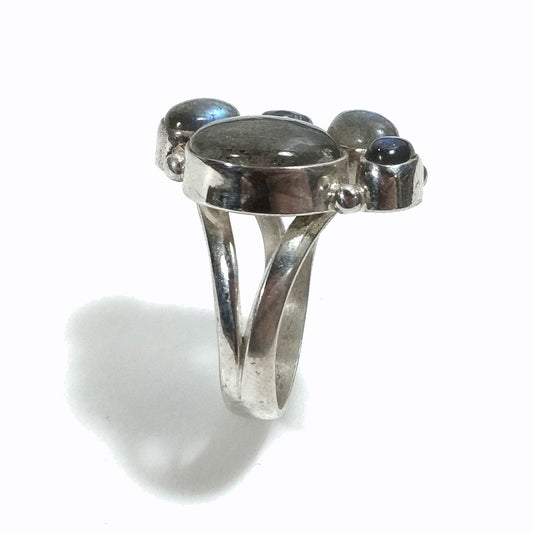 Anello con pietra in argento 925 con Labradorite | GIOIELLI IN ARGENTO