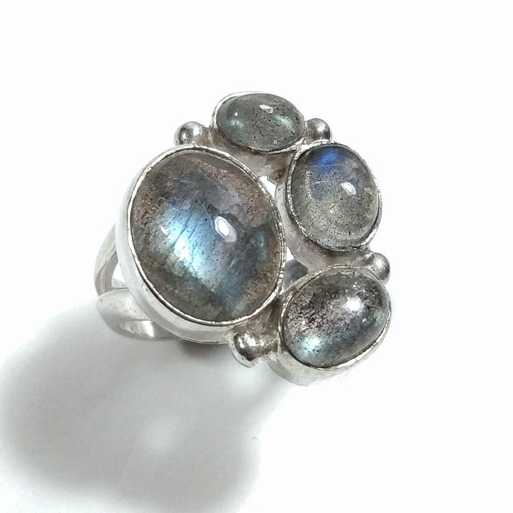 Anello con pietra in argento 925 con Labradorite | GIOIELLI IN ARGENTO