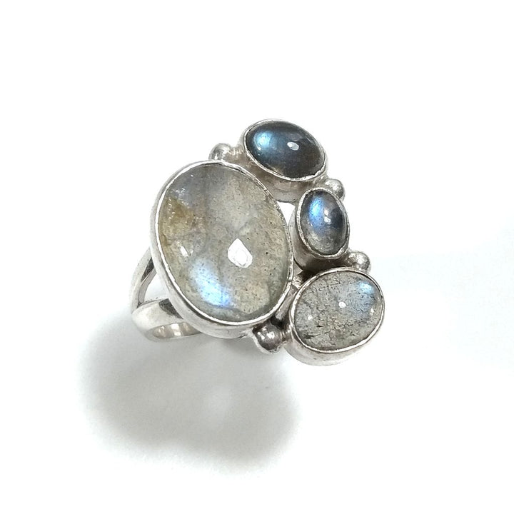 Anello con pietra in argento 925 con Labradorite | GIOIELLI IN ARGENTO