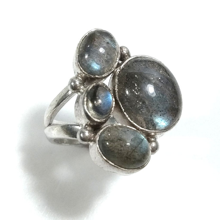 Anello con pietra in argento 925 con Labradorite | GIOIELLI IN ARGENTO