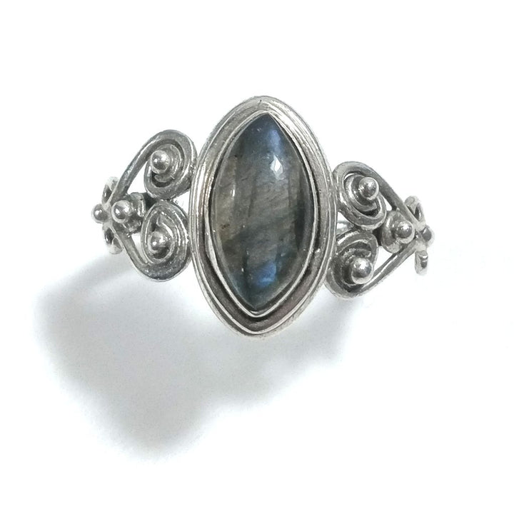 Anello con pietra in argento 925 con Corniola, Turchese, Labradorite | GIOIELLI ETNICI