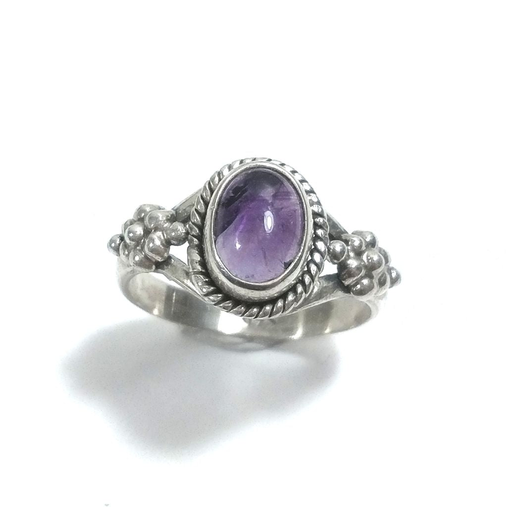 JAYA ring with 925 silver stone with Blue Topaz, Lapis Lazuli, Ruby Root