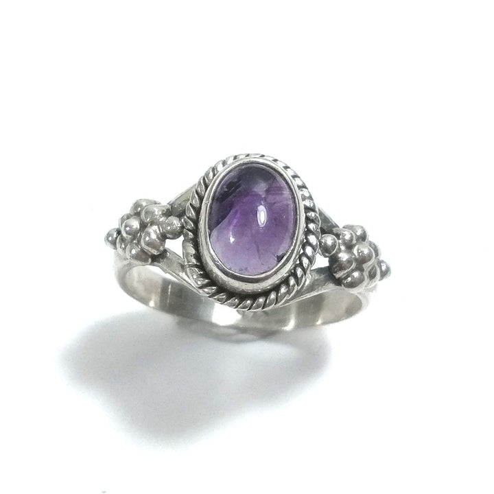 JAYA ring with 925 silver stone with Blue Topaz, Lapis Lazuli, Ruby Root