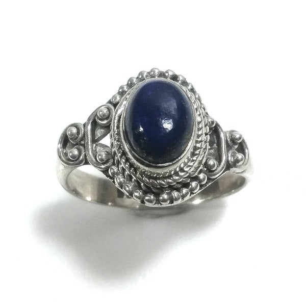 ANELLO ESHA artigianale in argento 925 con Labradotite , Ametista | GIOIELLI CON PIETRE