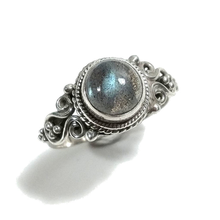 Anello con pietra in argento 925 con Granato, Radice rubino