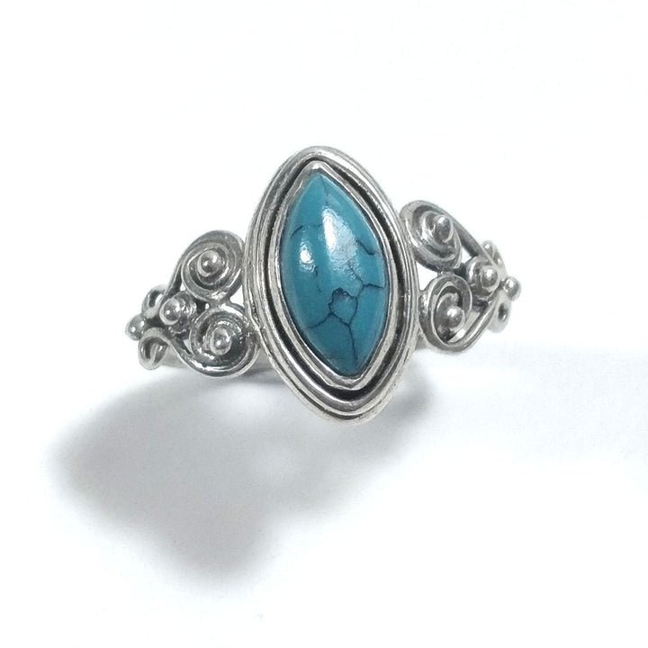 Anello con pietra in argento 925 con Corniola, Turchese, Labradorite | GIOIELLI ETNICI