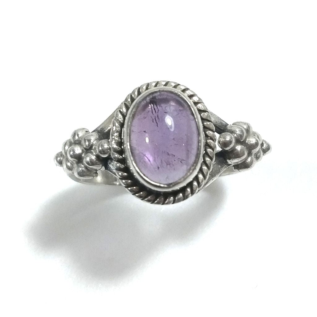JAYA ring with 925 silver stone with Blue Topaz, Lapis Lazuli, Ruby Root