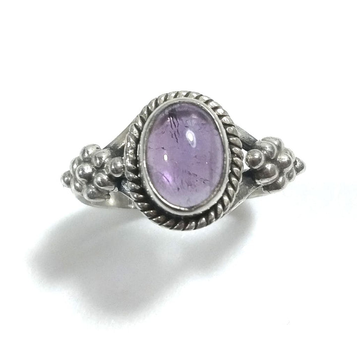 JAYA ring with 925 silver stone with Blue Topaz, Lapis Lazuli, Ruby Root