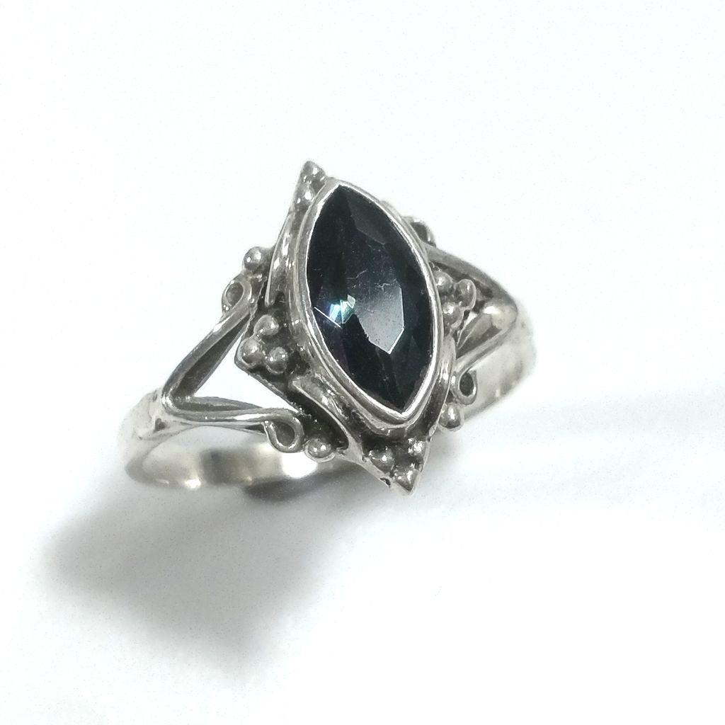 ETHNIC RING in 925 silver with Lapis Lazuli