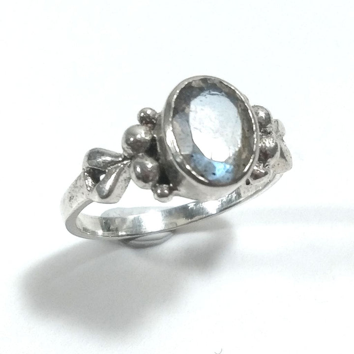 Ring with 925 silver stone with Peridot, mystical Topaz