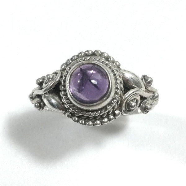 Anello con pietra in argento 925 con Pietra di luna, Ametista, Onice nero | GIOIELLI ETNICI
