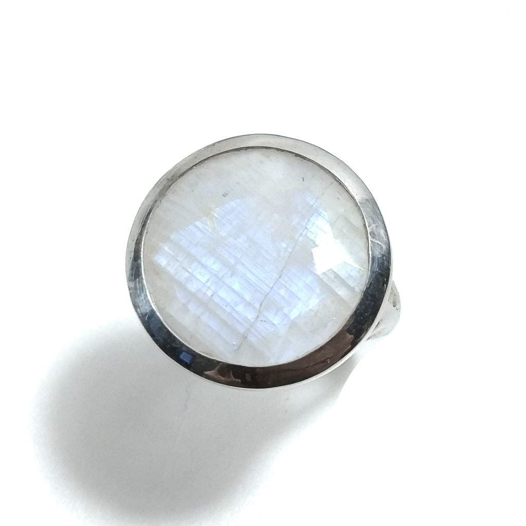 Anello con pietra in argento 925 con Pietra di Luna | GIOIELLI IN ARGENTO
