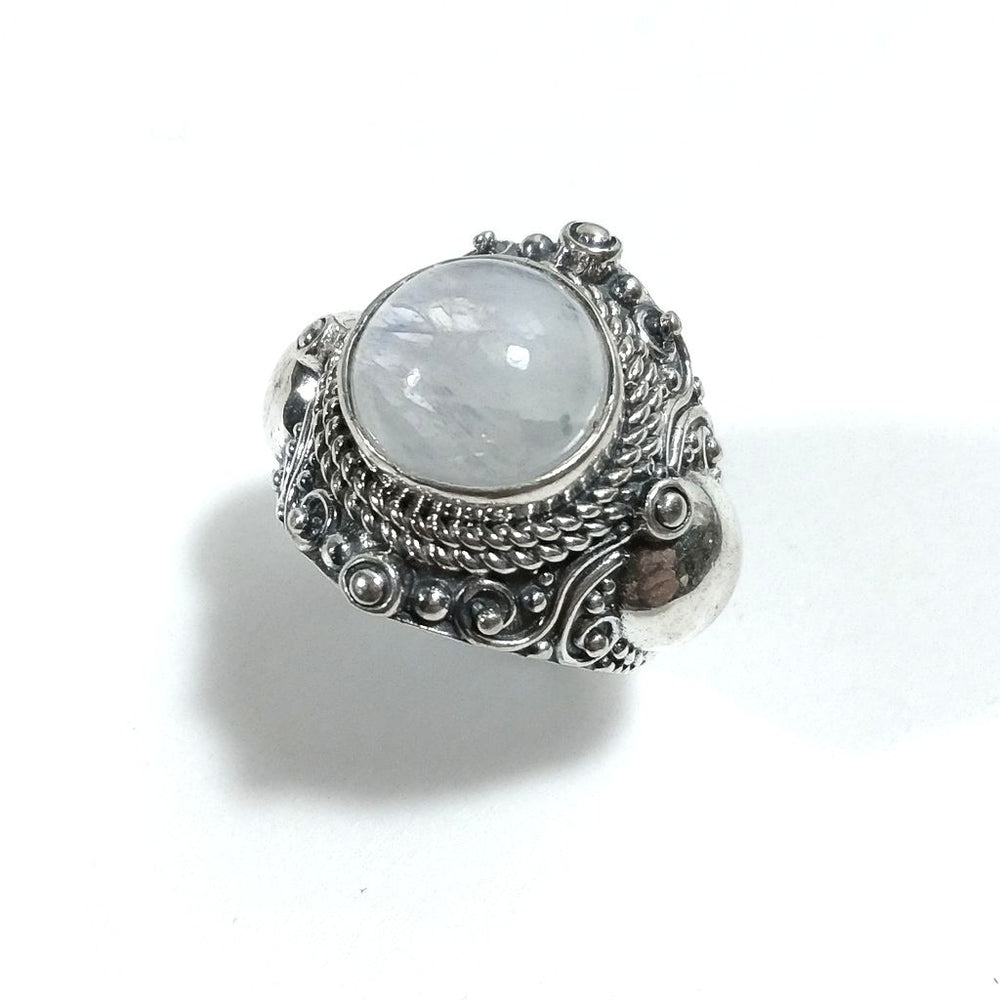 Anello con pietra in argento 925 con Pietra di Luna | GIOIELLI IN ARGENTO