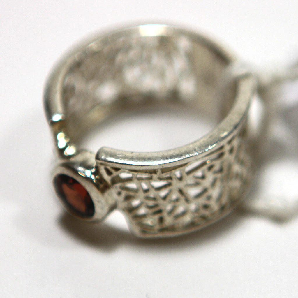 SMOKE flowers and silver RING