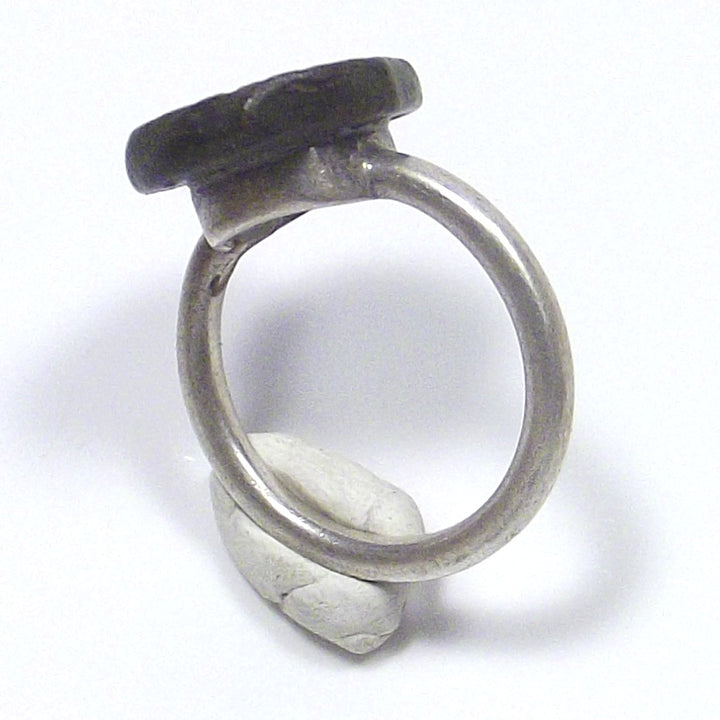 Anello con moneta MOGHUL ANTICA argento - ETNICO