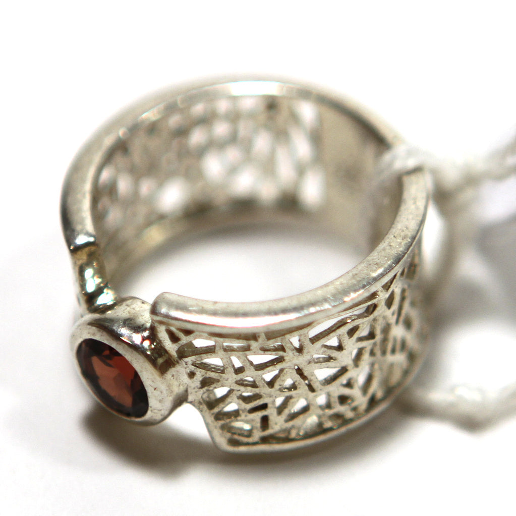 SMOKE flowers and silver RING
