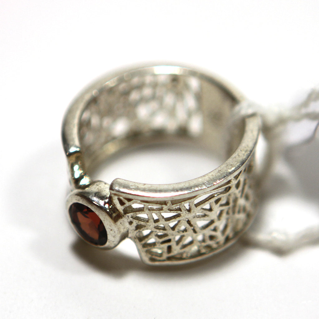 SMOKE flowers and silver RING