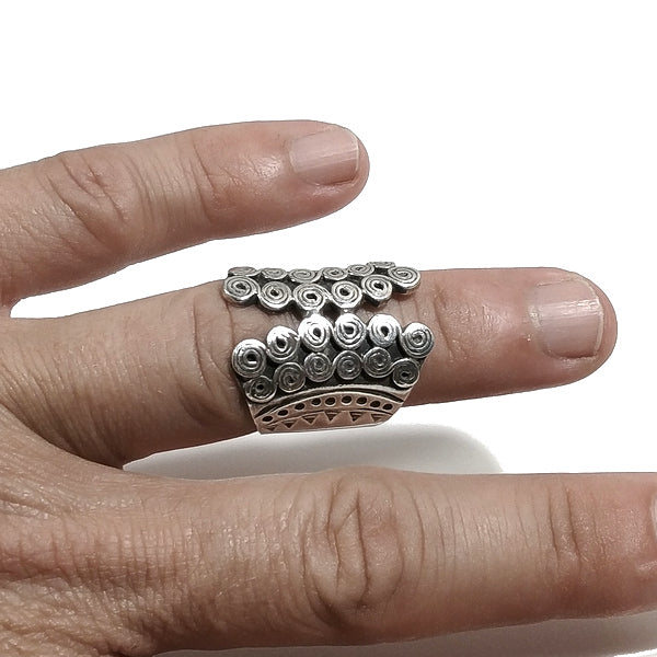 ANELLO fascia MARIN in argento 925 ANELLO artigianale | GIOIELLI ETNICI