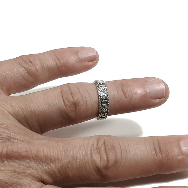 ANELLO artigianale a fascia DORJE in argento 925 - KATE