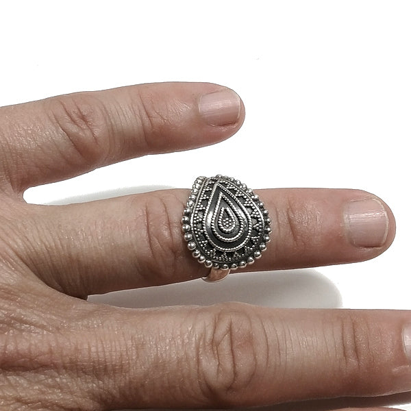 ANELLO fascia MADHURI in argento 925 ANELLO artigianale | GIOIELLI ETNICI