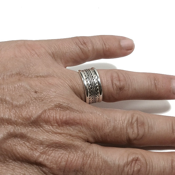 ANELLO fascia NIRA in argento 925 ANELLO artigianale | GIOIELLI ETNICI