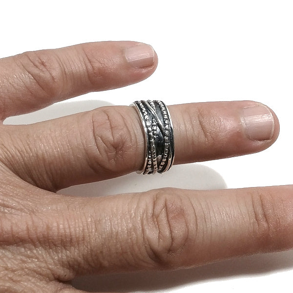ANELLO fascia NANDINI in argento 925 ANELLO artigianale | GIOIELLI ETNICI
