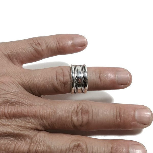 Copia del ANELLO fascia NAITEE in argento 925 ANELLO artigianale | GIOIELLI ETNICI