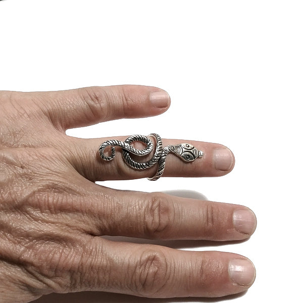 ANELLO SERPENTE NAGA in argento 925 ANELLO artigianale | GIOIELLI ETNICI