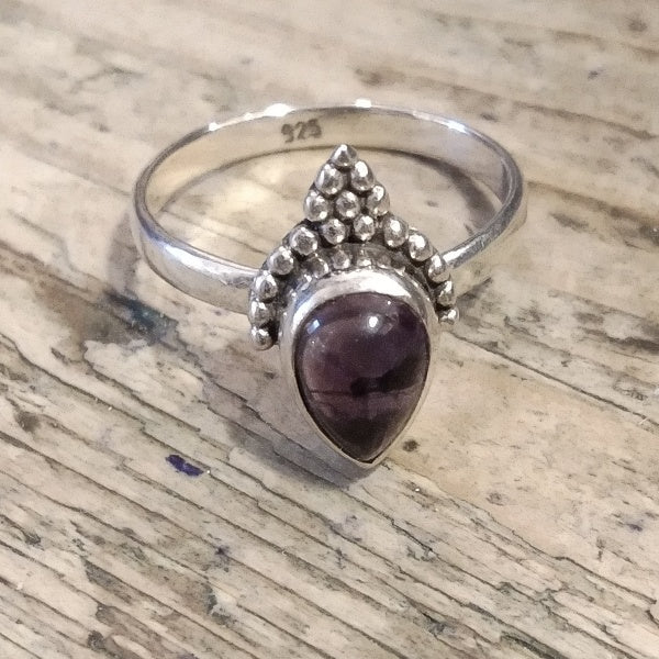 Anello ETNICO AAHNA con pietra in argento 925 con Pietra | GIOIELLI ETNICI