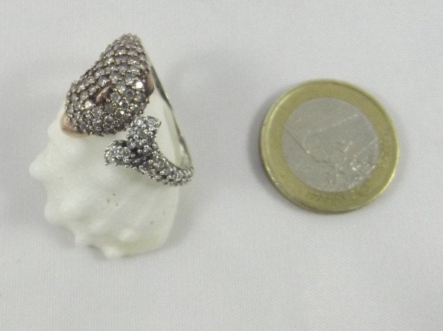 anello argento delfino