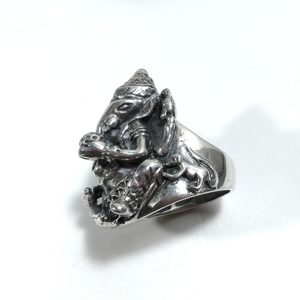 ANELLO ETNICO in argento 925 con GANESH | GIOIELLI ETNICI
