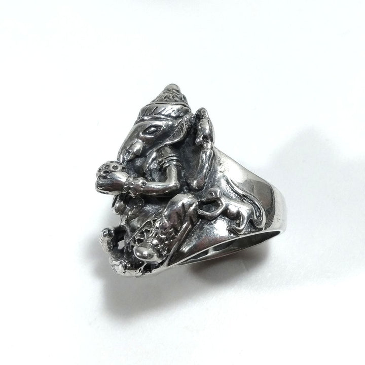ANELLO ETNICO in argento 925 con GANESH | GIOIELLI ETNICI